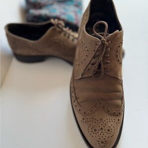 Giorgio Armany Brown Suede Brogue Oxford Shoes
